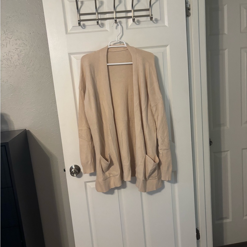 Open-Front Lightweight Women's Cardigan Sweater - Cream